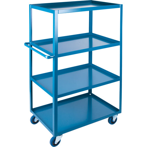 Chariots à tablettes robustes, 4 Tiers, 24" la x 61" h x 51" p, Capacité 1200 lb - MB472