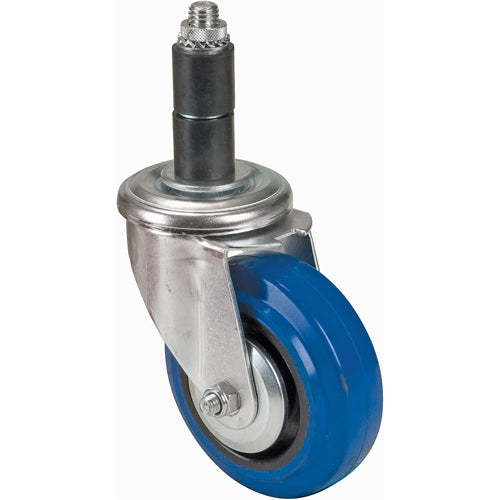 Roulette en caoutchouc à tige, Pivotant, Diamètre 4" (101,6 mm) - MC305