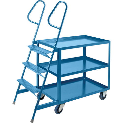 Chariots à cueillette, Acier, 24" la x 52" p, 3 tablettes, Capacité 1200 lb - MD441