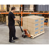 Heavy-Duty Hydraulic Pallet Truck, Steel, 48" L x 20.5" W, 5500 lb Capacity - MJ486
