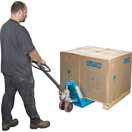 Transpalette hydraulique robuste, Acier, 48" lo x 27" la, Capacité 6600 lb - MJ495