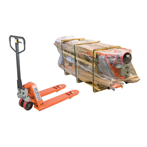 Transpalettes hydrauliques robustes démontés, Acier, 48" lo x 20,5" la, Capacité 5500 lb - MJ498