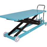 Table élévatrice robuste à ciseaux hydraulique, 80-1/8" lo x 29-1/2" la, Acier, Capacité 2200 lb - MJ525