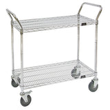 Chariot utilitaire en treillis métallique, Chromé, 60" x 39" x 18", Capacité 800 lb - MK784