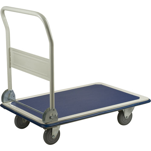 Chariot à plateforme avec poignée pliante, Acier, 400 lb, 29" lo x 19" la, Hauteur 33" - MK988