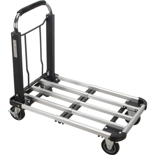 Chariots à plateforme pliants, Aluminium, 300 lb, 28" lo x 16" la, Hauteur 32" - MK990