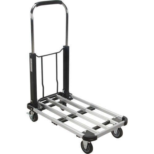 Chariots à plateforme pliants, Aluminium, 300 lb, 28" lo x 16" la, Hauteur 32" - MK990