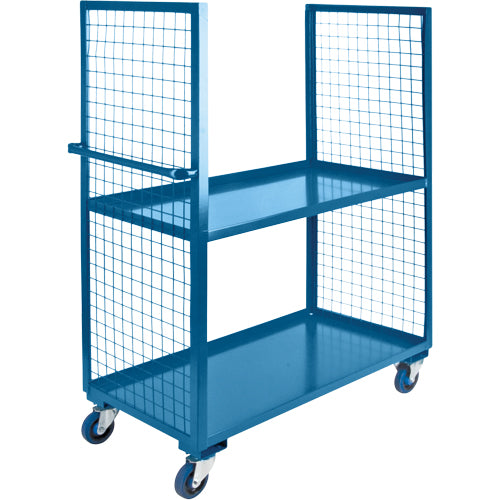 Chariots grillagés, Acier, 24" x 63" x 63", Capacité 1200 lb - ML164