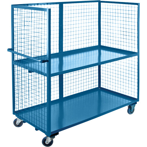 Chariots grillagés, Acier, 24" x 63" x 63", Capacité 1200 lb - ML198