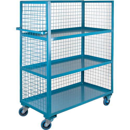 Chariots grillagés, Acier, 30" x 63" x 75", Capacité 2400 lb - ML219