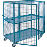 Chariot en treillis métallique, 2 niveaux, 63" lo x 32" la x 62,5" h, Cap. 1200 lb - ML242