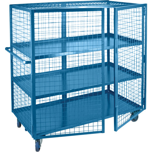 Chariot en treillis métallique, 3 niveaux, 63" lo x 26" la x 62,5" h, Cap. 2400 lb - ML258
