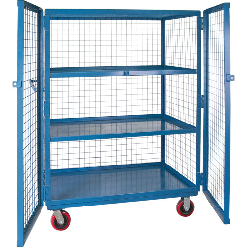 Chariot en treillis métallique, 3 niveaux, 51" lo x 32" la x 62,5" h, Cap. 2400 lb - ML259