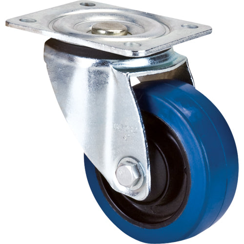 Roulette bleue, Pivotant, 4" (101,6 mm), Caoutchouc, 350 lb (158,8 kg) - ML333