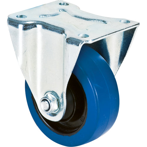 Roulette bleue, Fixe, 4" (101,6 mm), Caoutchouc, 350 lb (158,8 kg) - ML334