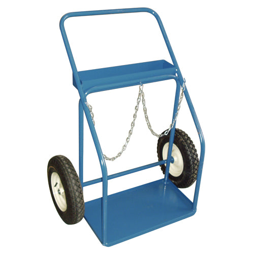 Chariots pour bouteilles de gaz, Roues Pneumatique, Base de 25" la x 13" lo, 400 lb - ML413