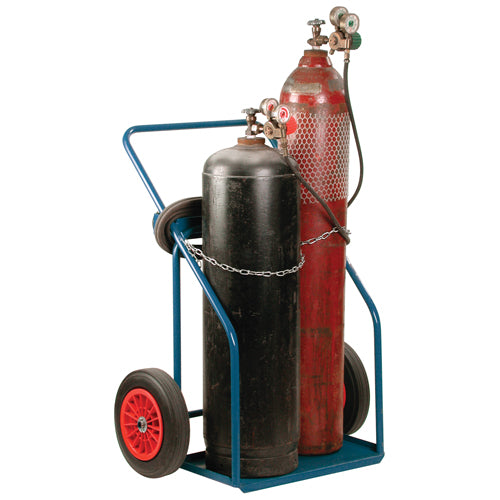 Chariots pour bouteilles de gaz, Roues Caoutchouc, Base de , 1000 lb - ML415