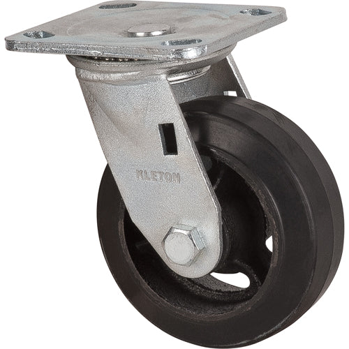 Roulette moulé, Pivotant, 5" (127 mm), Caoutchouc, 440 lb (199 kg) - ML846