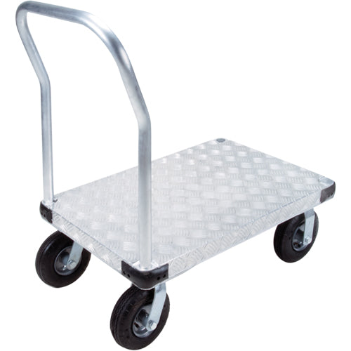 Chariots à plateforme en aluminium, 24" la x 36" lo, 1400 lb cap, Roues Pneumatique - ML904