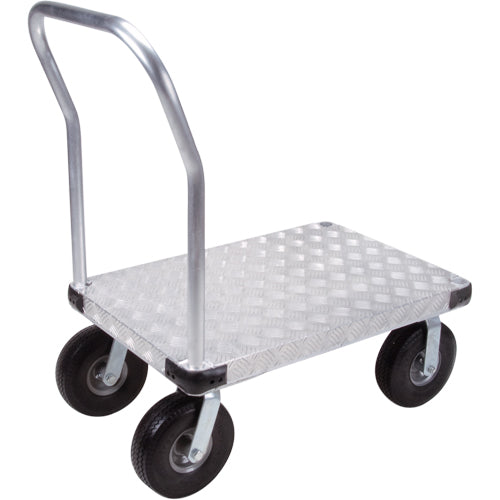 Chariots à plateforme en aluminium, 24" la x 36" lo, 1200 lb cap, Roues Anticrevaison - ML922