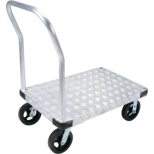 Chariots à plateforme en aluminium, 24" la x 48" lo, 2000 lb cap, Roues Caoutchouc moulé - ML929