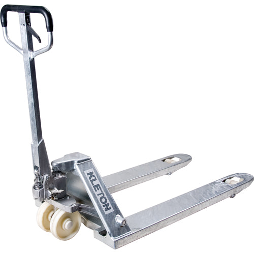 Hydraulic Pallet Trucks, Galvanized, 42" L x 27" W, 5500 lb Capacity - MN648