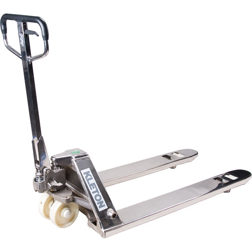 Transpalettes hydrauliques, Acier inoxydable, 48" lo x 27" la, Capacité 5500 lb - MN060