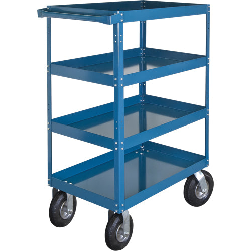 Chariots à tablette, 4 Tiers, 24" la x 52" h x 48" p, Capacité 900 lb - MN155
