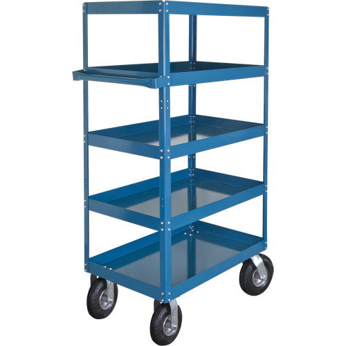 Chariots à tablette, 5 Tiers, 24" la x 65" h x 48" p, Capacité 900 lb - MN162