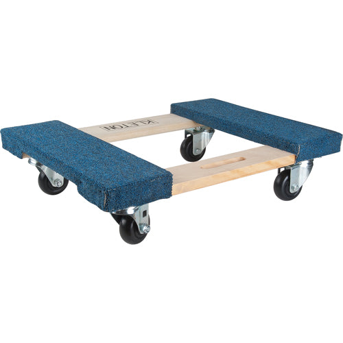Socle roulant en bois dur à bouts avec tapis, Cadre en Bois, 18" la x 30" lo, Capacité 1000 lb - MN205