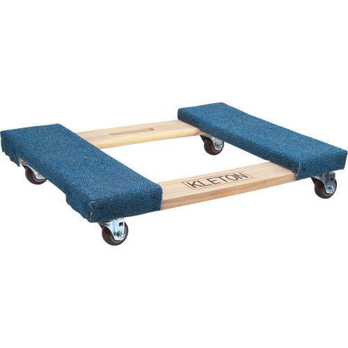 Socle roulant en bois dur à bouts avec tapis, Cadre en Bois, 18" la x 30" lo, Capacité 900 lb - MN199
