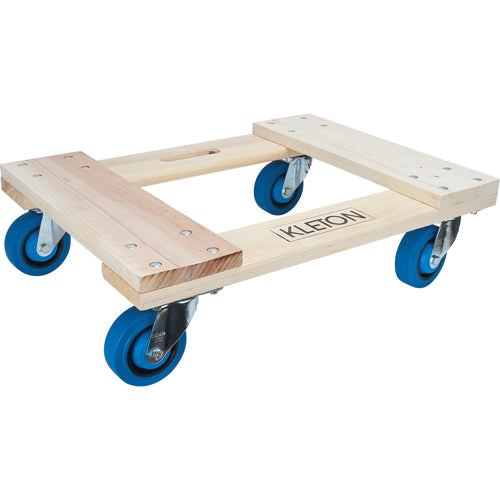 Socle roulant en bois dur, Roues en Caoutchouc, Capacité de 1400 lb, 18" la x 30" p x 7" h - MN216