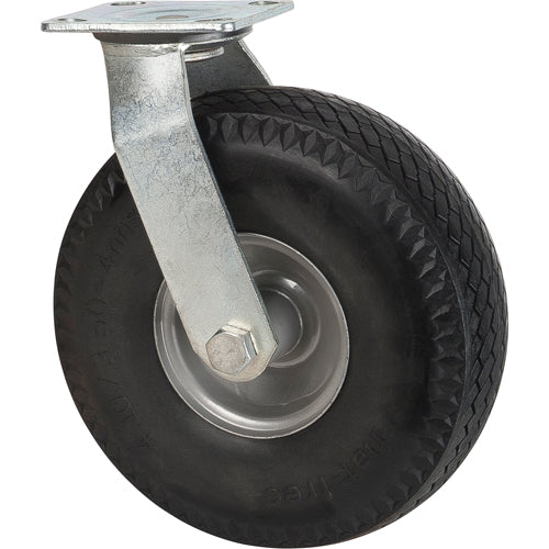Roulettes anticrevaisons, Pivotant, 10" (254 mm), Anticrevaison, 300 lb (136 kg) - MN228