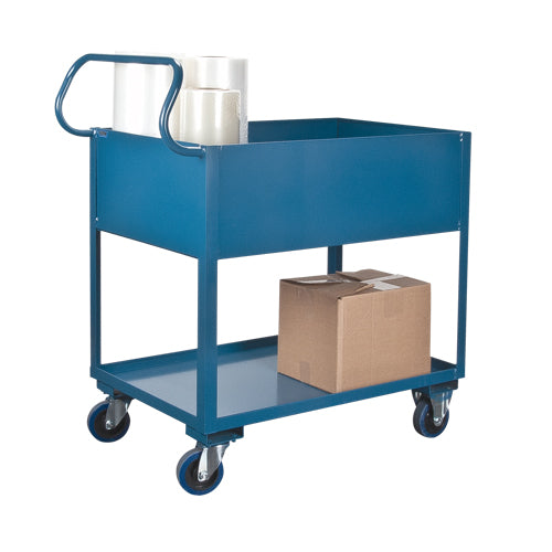 Chariots de service à bordure profonde, 2 Tiers, 24" la x 47" h x 36" p, Capacité 1200 lb - MN394