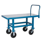 Chariots à plateforme surélevée, 60" lo x 30" la x Capacité 1000 lb, Roues en Pneumatique - MN418