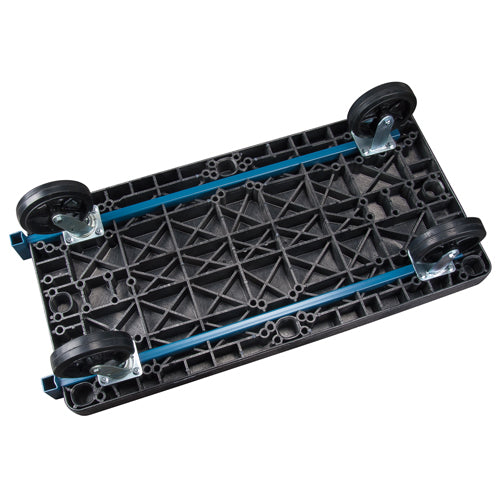 Chariots à plateforme en plastique, 48" lo x 24" la, 2000 lb cap, Roues Caoutchouc moulé - MN428