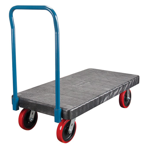 Chariots à plateforme en plastique, 60" lo x 30" la, 2500 lb cap, Roues Polyuréthane - MN431