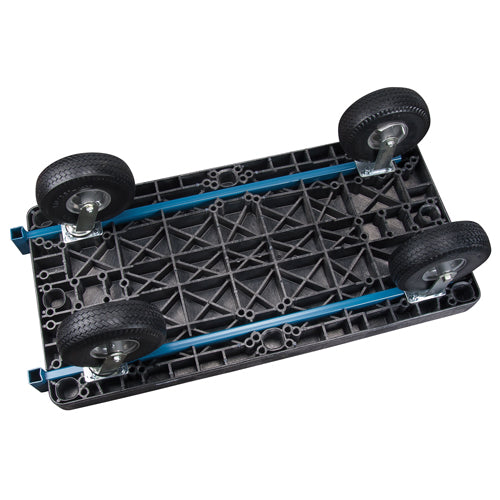 Plastic Platform Trucks, 48" L x 24" W, 900 lb Cap, Flat-Proof Wheels - MN438