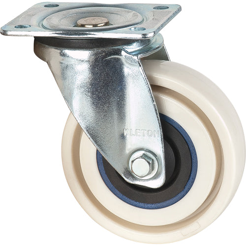 Roulettes sandwich, Pivotant, 4" (101,6 mm), Nylon, 440 lb (199,58 kg) - MN441