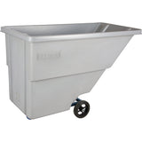 Chariot basculeur en acier, Polyéthylène, 0,625 vg³, Capacité de charge de 500 lb - MN980
