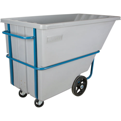Chariot basculeur en acier, Polyéthylène, 1,1 vg³, Capacité de charge de 2000 lb - MN983