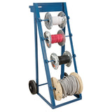 Chariot portatif pour matériaux bobinés, Acier, 4 Montants, 24-1/2" la x 49" h x 23" p, Capacité de 400 lb - MO215