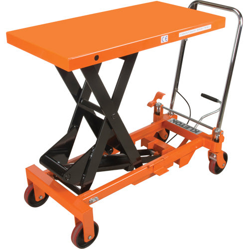 Hydraulic Scissor Lift Table, 39-1/2" L x 20" W, Steel, 1650 lb Capacity - MP010