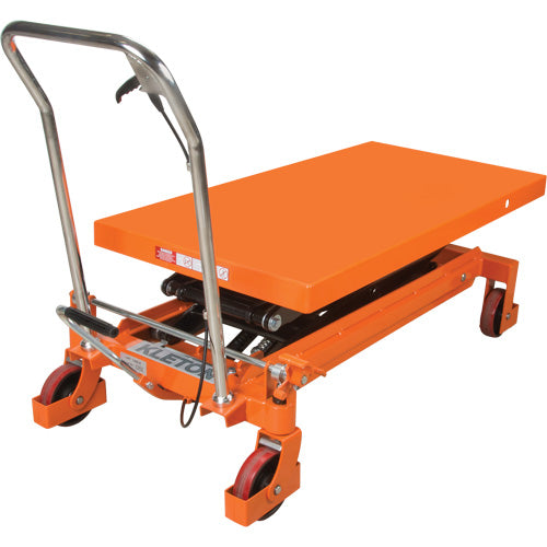 Table élévatrice à ciseaux hydraulique, 48" lo x 24" la, Acier, Capacité 1540 lb - MP012