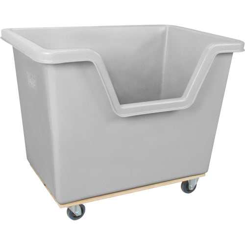 Chariot-caisse à côté ouvert, Polyéthylène, 45-3/4" lo x 31-1/4" la x 37-3/4" h, Volume 22 pi³, Capacité 1000 lb - MP035