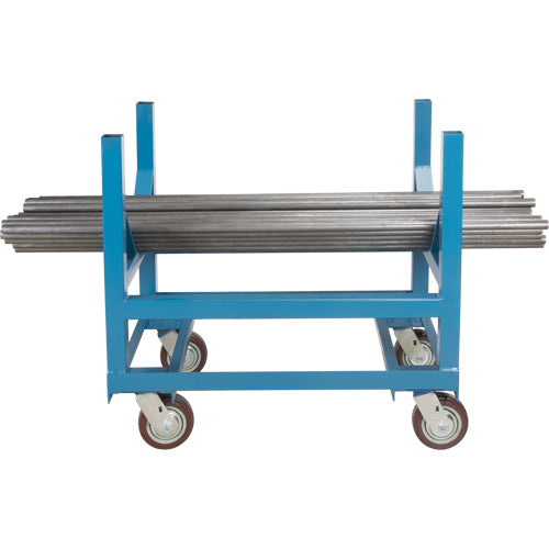 Chariot à berceaux pour tuyaux et barres, 24" lo x 24" la x 34" h, Capacité de 2500 lb, Roue Polyuréthane - MP037