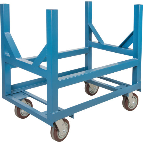 Chariot à berceaux pour tuyaux et barres, 24" lo x 24" la x 34" h, Capacité de 2500 lb, Roue Polyuréthane - MP037