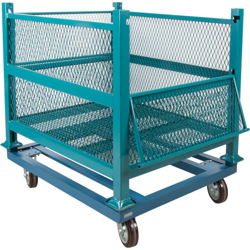 Socle roulant pour contenant ouvert en maille, 40,5" la x 34-1/2" p x 10" h, Capacité de 3000 lb - MP097