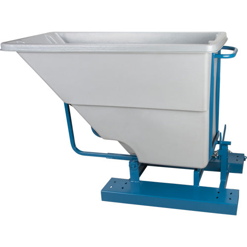 Self-dumping containers, Polyethylene, 5/8 yd³, Gray - MP155