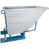 Self-dumping containers, Polyethylene, 1-1/10 yd(3), Gray - MP156